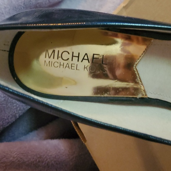 Michael kors pumps textured blue leather sz 8 - Picture 2 of 6